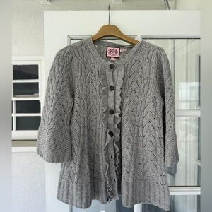 Juicy Couture Gray Button-Up Cardigan